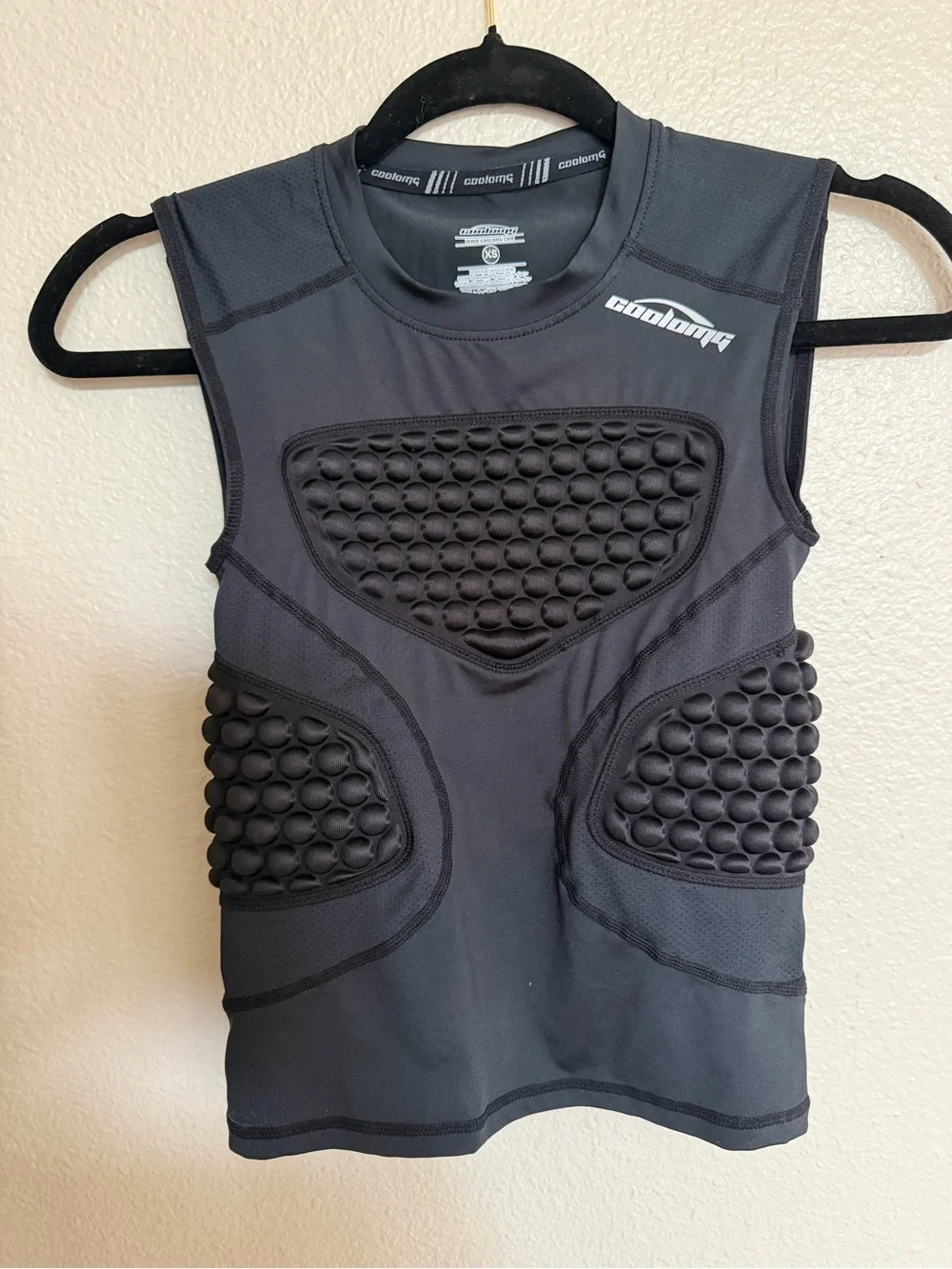 COOLOMG Padded Compression Protective Vest XS Black